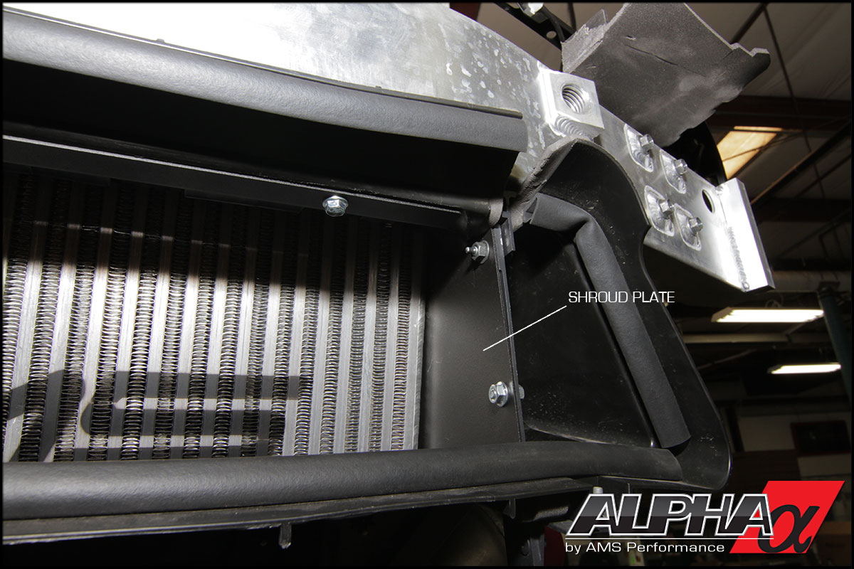 Alpha Logo GT R Race Intercooler Installed