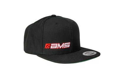 AMS Performance Snapback Flat Brim Hat (Black)