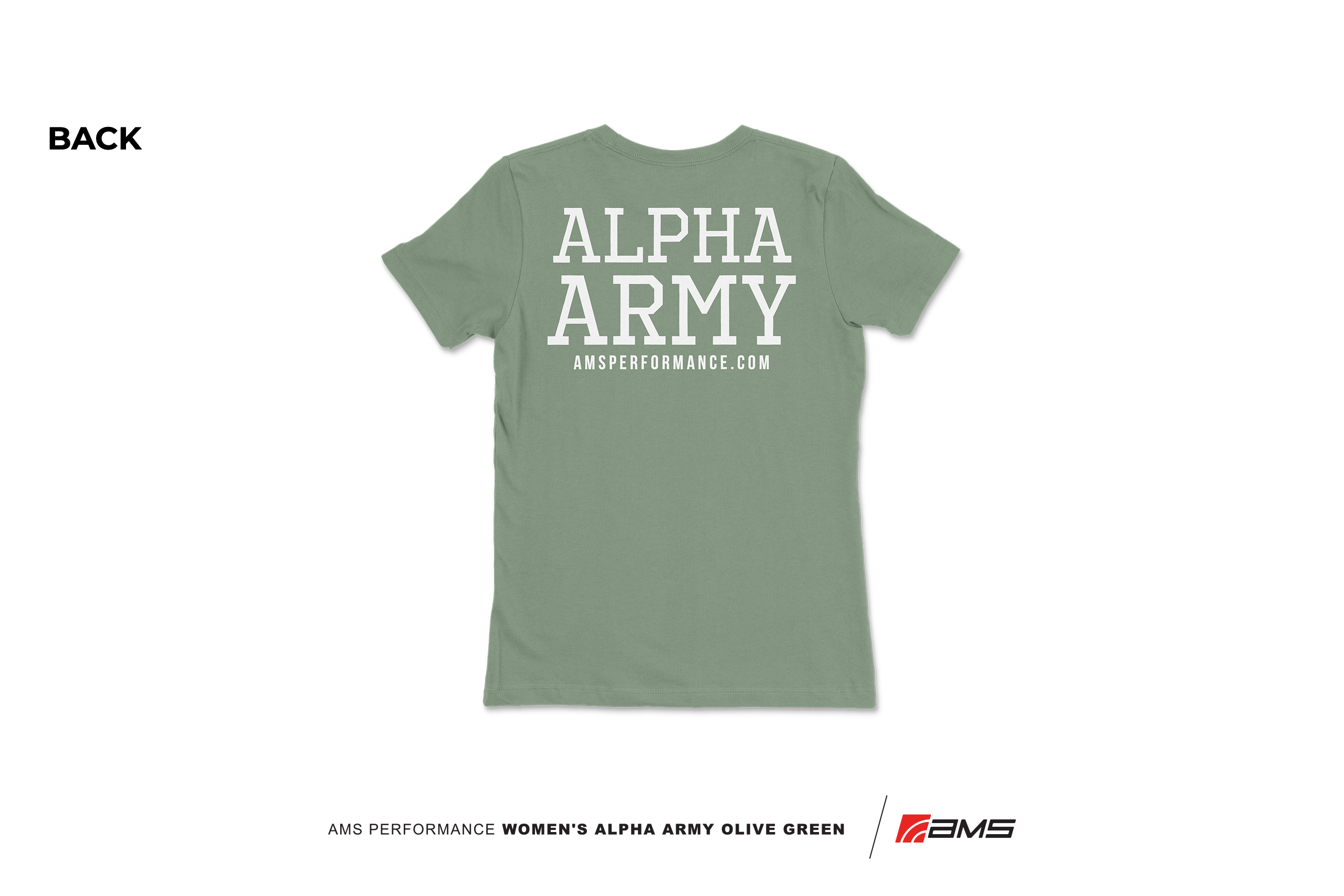 Women's Alpha Army Olive Green T-Shirt - AMS Performance