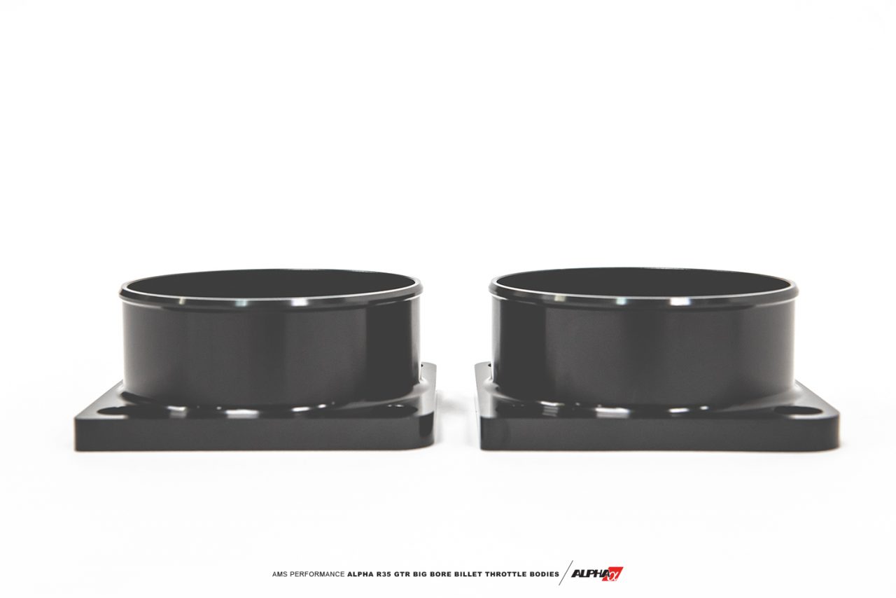 Alpha Performance R35 GTR Big Bore Billet Throttle Bodies - TB Set w/ Vibrant HD Flanges