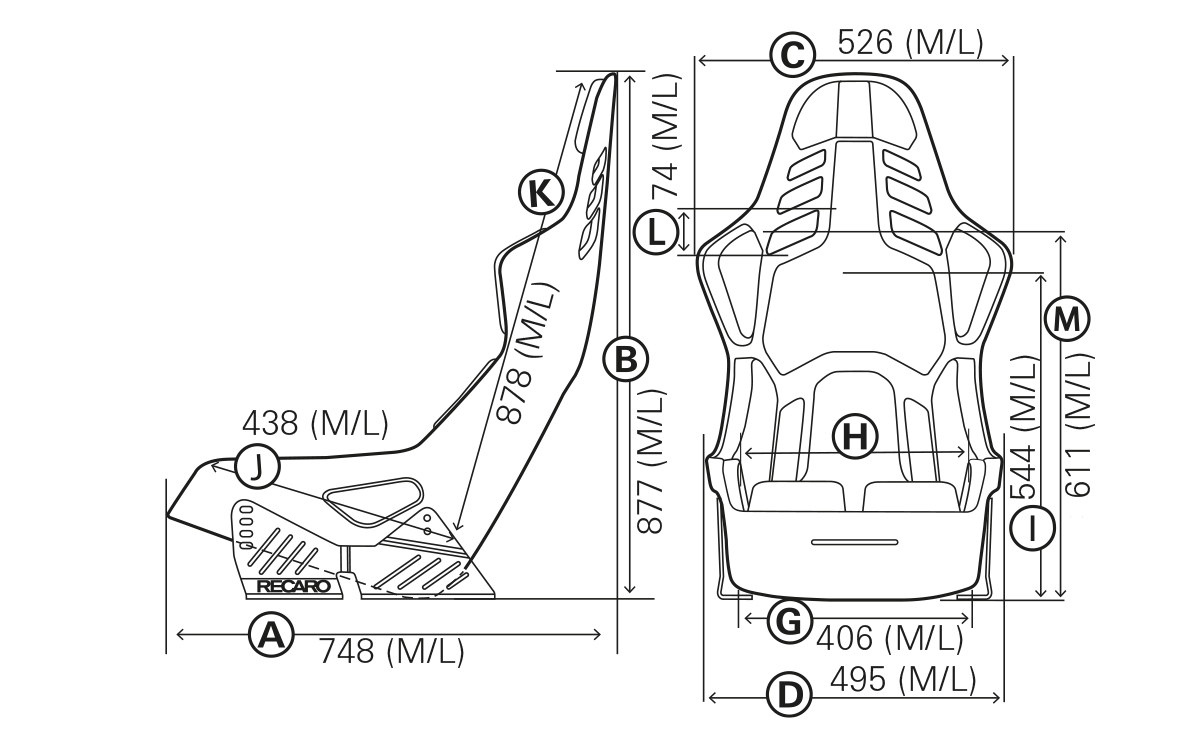 RECARO Podium (Large Pads) CFK Carbon Fiber Seat - Black Alcantara/Red –  World-Motorsports