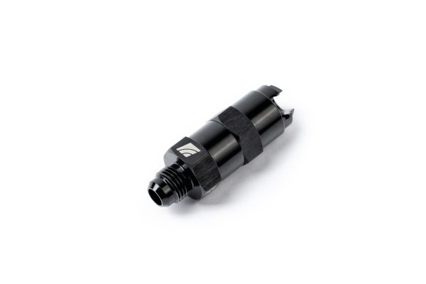 AMS Performance -6AN to Quick Connect Fuel Pulsation Damper VR30 VR30DDTT Infiniti Q50 Q60 Nissan Z - 1