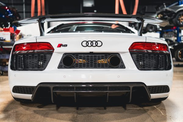 AMS Performance Audi R8 ALPHA TT Kit Center Exit Titanium Exhaust - Env 5